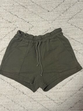 Abercrombie & Fitch Olive Green Drawstring Shorts